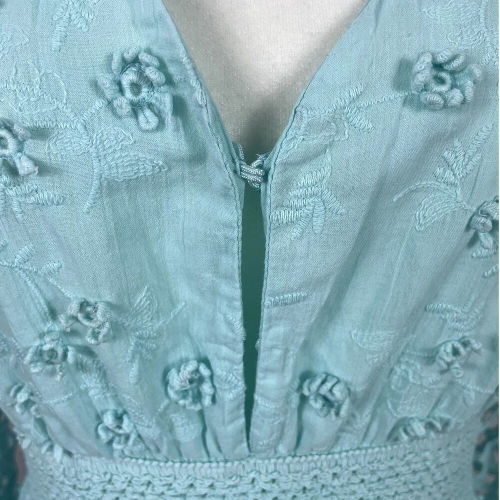 Boston Proper Cotton Embroidered Floral Maxi Dress Sz S Whimsy Cottage Boho - Picture 8 of 14